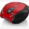 Lenco SCD-24 Red/Black   Boombox FM PLL CD/MP3 Player /2 x 2,5W